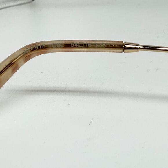Ann Taylor Eyewear ATP918 C02 54-16-135 Gold Brown Eyeglasses Frames 18660 - Picture 5 of 7